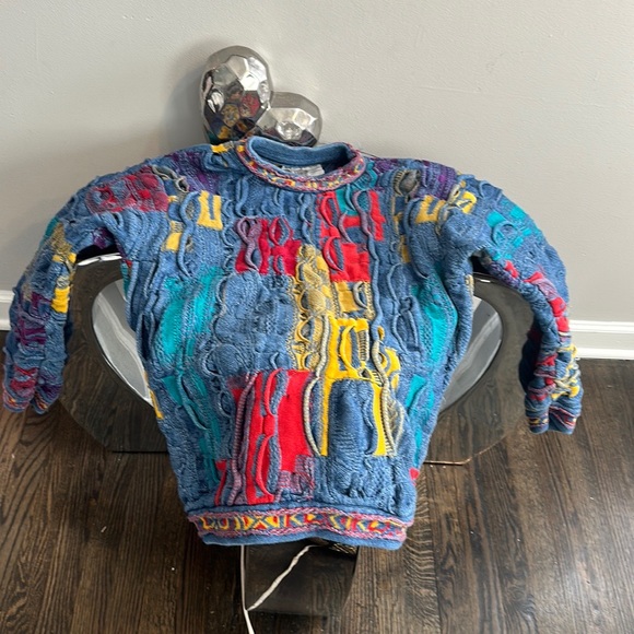 Coogi Blues Sweater Vintage Coogi Blue 3D Knit Sweater